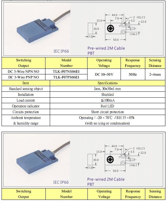 Cảm biến tiệm cận KFPS TL series