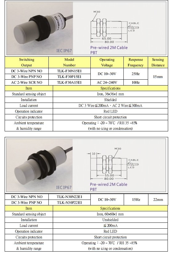 Cảm biến tiệm cận điện dung KFPS Cảm biến tiệm cận điện dung KFPS